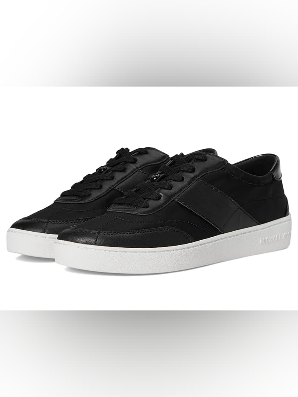 MICHAEL Michael Kors Women's KAYCEE Black Leather Sneakers Size 10 - Picture 11 of 11